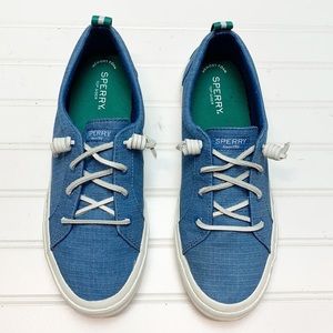 Sperry blue canvas deck shoes 10